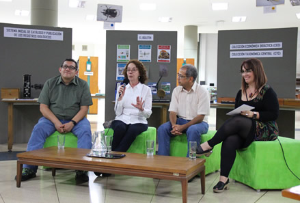 De izquierda a derecha: Gonzalo Andrade, Marta Wolff, Carlos Sarmiento y Sandra Uribe, invitados al encuentro.