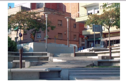 Imagen de la Plaza Ángel Pestaña y su uso excesivo de concreto, y la poca accesibilidad que tiene para los adultos mayores. Foto: cortesía Erika Ayala.