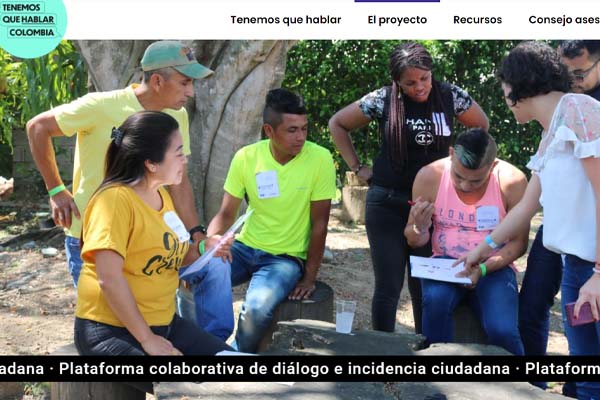 Fueron en total 108 días de conversación con participación de ciudadanos desde los 8 años en adelante. Foto: cortesía Tenemos que hablar Colombia