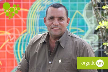 Luis Hernán Salgado es ayudante de albañilería en la UNAL Medellín hace casi 22 años.