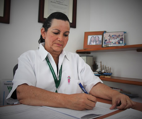 Olga Patricia Mora Herrera es la coordinadora de los programas de promoción de la salud y prevención de la enfermedad.