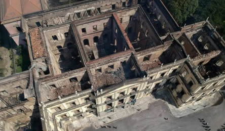 Así quedó el Museo Nacional de Brasil tras las llamas. Fotografía tomada de: www.bbc.com