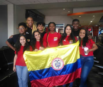 La delegación colombiana que participó en el programa estaba conformada por jóvenes de diferentes ciudades del país.