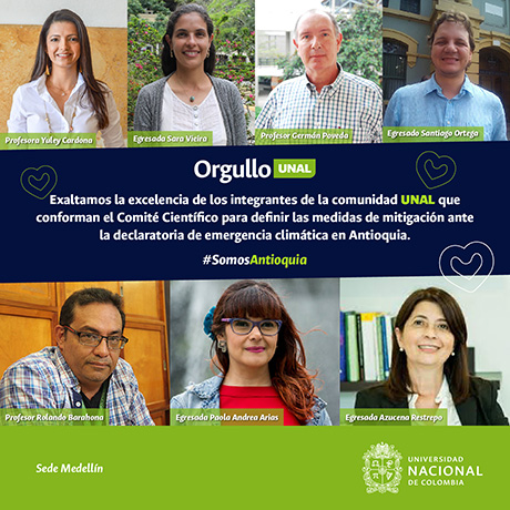 Siete de los 14 integrantes del Comité Científico de Cambio Climático en Antioquia son profesores o egresados de la UNAL Medellín.