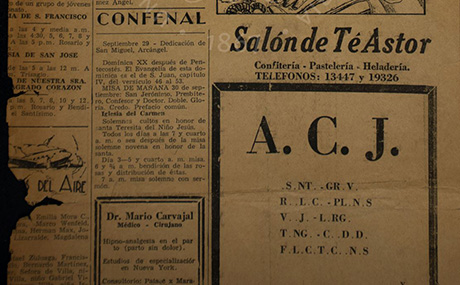 A través de un aviso publicado en el periódico amigos de Arturo le enviaron un mensaje. Foto: Laboratorio de Fuentes Históricas de la UNAL Medellín.