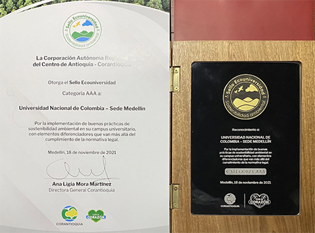 La UNAL Medellín obtuvo el reconocimiento en la categoría AAA. Foto: cortesía Juan Camilo Restrepo Gutiérrez.