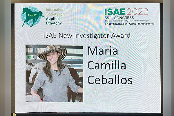 Además de Egresada Destacada de la UNAL, el último reconocimiento que recibió fue el ISAE global en 2022. Foto cortesía.