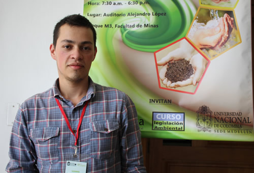 Randdy Alí Guarín, ingeniero geólogo y estudiante de la Especialización en Gestión Ambiental de la U.N. Sede Medellín
