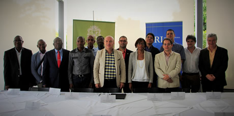 La delegación de Haití estaba conformada por profesores de la Universidad Estatal y trabajadores de la empresa cementera de este país –CINA-.