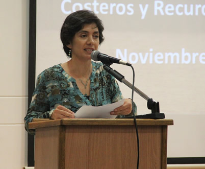 Ana María González, delegada de la Dirección de Asuntos Marinos Costeros y Recursos Acuáticos del Ministerio de Ambiente.