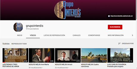 El grupo INTERDÍS tiene más de 250 obras grabadas de 47 compositores colombianos, la mayoría disponible en su canal de Youtube. Cortesía Grupo INTERDÍS