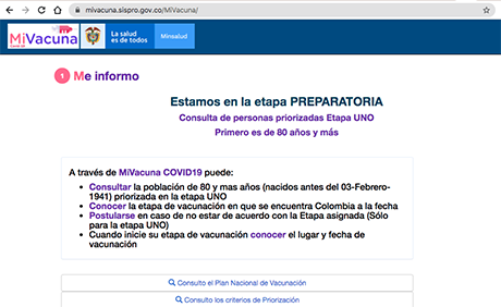 El Gobierno nacional lanzó la App Mi Vacuna, dispuesta para  consultar turnos de vacunación. Foto: Reproducción.
