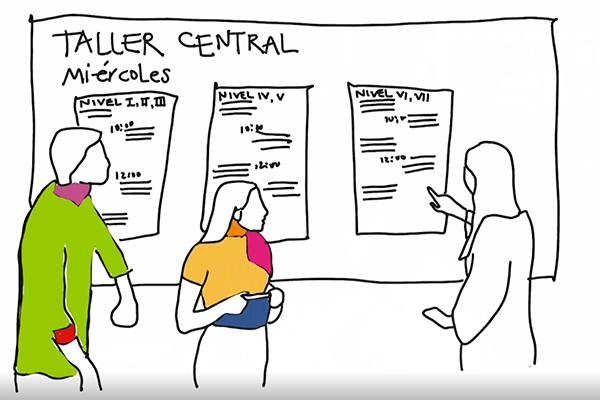 Taller Central surgió como una serie de encuentros informales entre estudiantes, profesores y artistas. Imagen cortesía video investigación.
