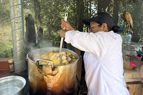 Los residuos orgánicos que Cormufave composta resultan de la preparación y cocción de alimentos en los hogares de sus integrantes. Foto de Unimedios.