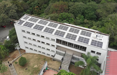 El 67% de la energía generada será suministrada al Bloque M8B y el 33% restante a la red interna del Campus Robledo. Foto: cortesía Oficina de Comunicaciones Facultad de Minas.